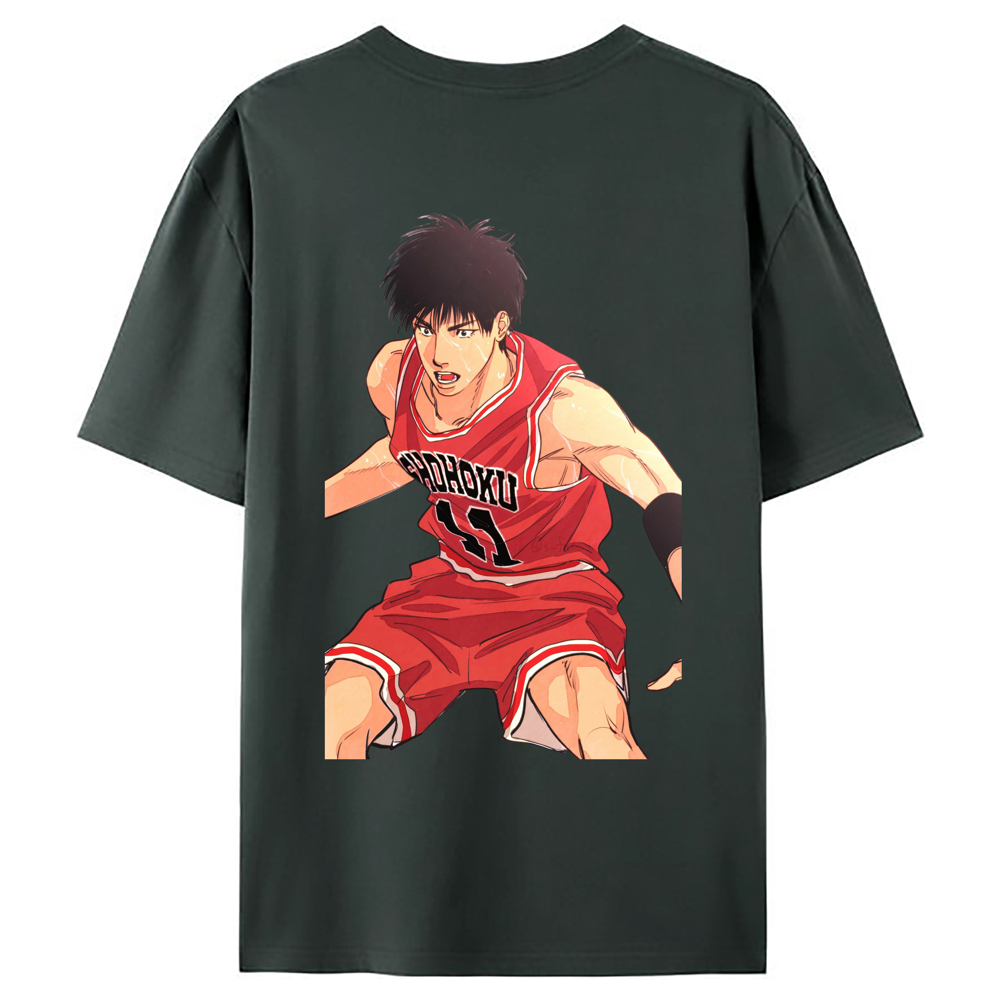 （画像用） SLAM DUNK／スラムダンク 綿100％ メンズ半袖Tシャツ（バックプリント） 通気性